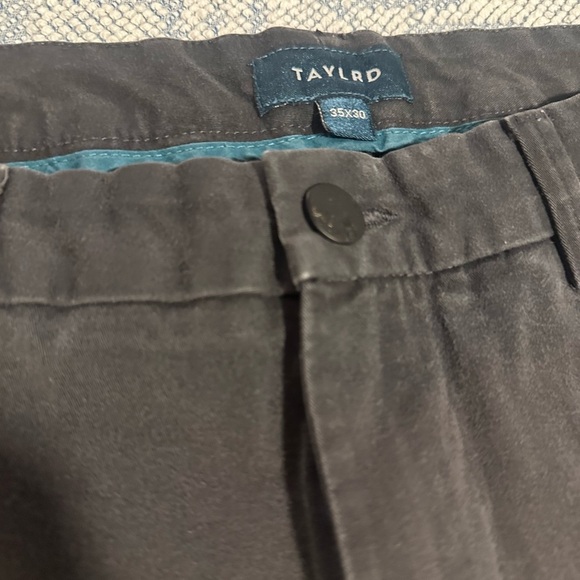 TAYLRD Men’s Charcoal Tech Chinos Sz 35x30 - Picture 5 of 9